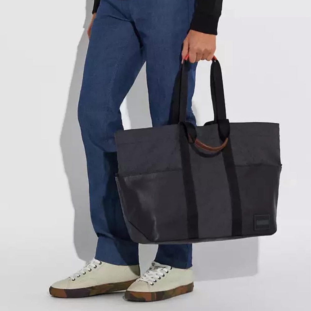 93824- Coach Reversible Pacer Tote In Signature Cordura Fabric With Coach Patch - Picture 15 of 16